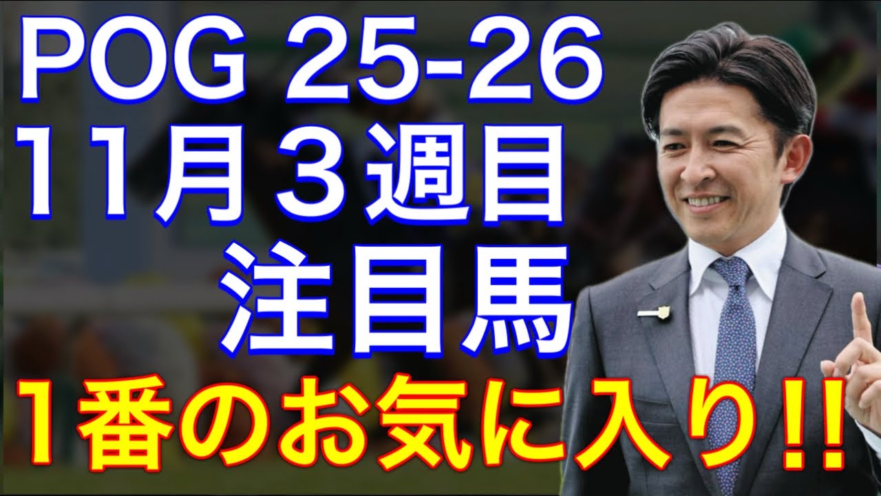 【POG/25&minus;26】11月3週目デビューの注目新馬を紹介【福永師のお気に入り‼️キタサン牝馬のロングトールサリー！】