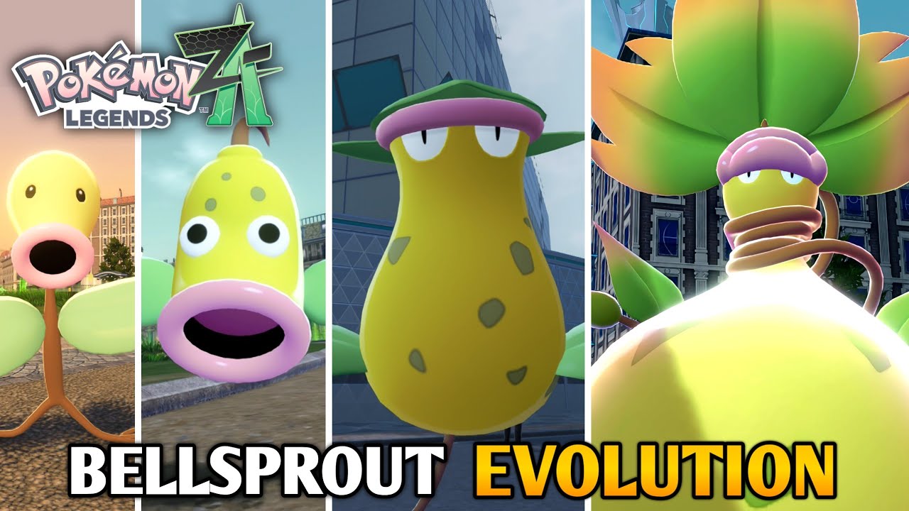 How To Evolve Bellsprout Into Weepinbell And Victreebel -   Mega Victreebel In Pokemon Legends ZA