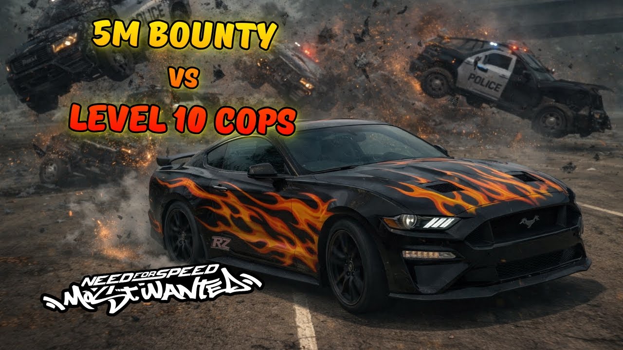 Razor vs Lvl 10 Police in 5M Bounty Run 🔥💥🏎️ | NFS Most Wanted (2005) 4K Modern Edition