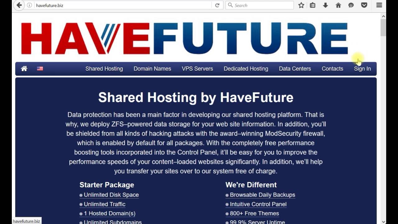 6. Create subdomain HAVEFUTURE.BIZ