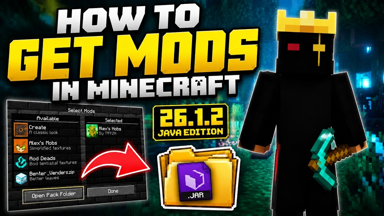 Как установить моды на Minecraft Java 26.1.2 (ПОЛНОЕ РУКОВОДСТВО)