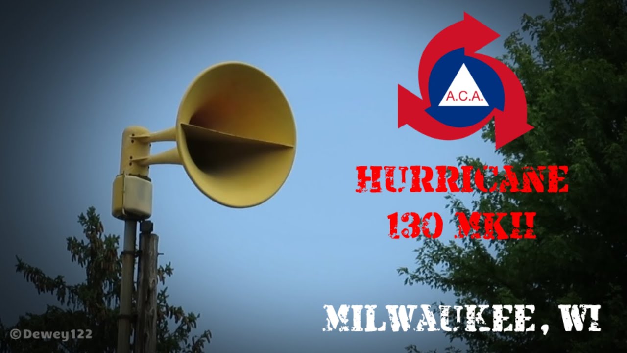 ACA Hurricane 130 MKII Siren Test - Alert & Attack - Milwaukee, WI