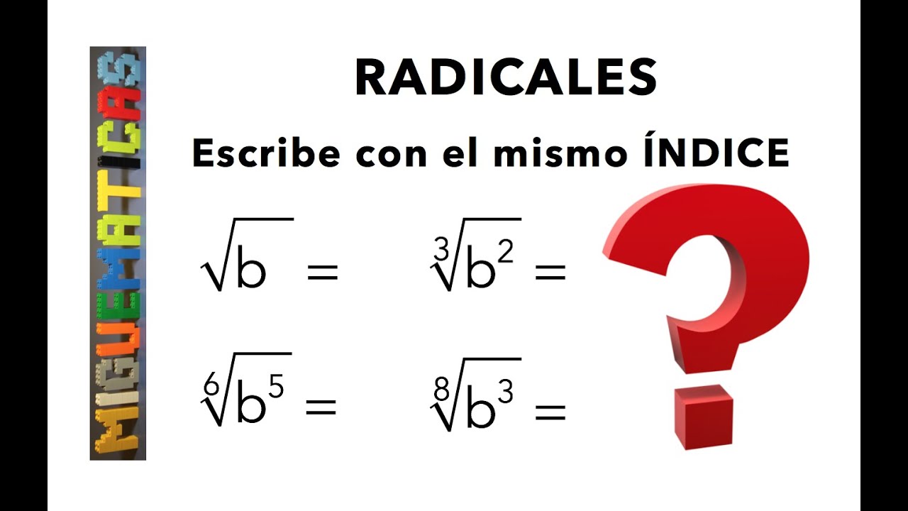Radicales: Escribir radicales con el mismo índice