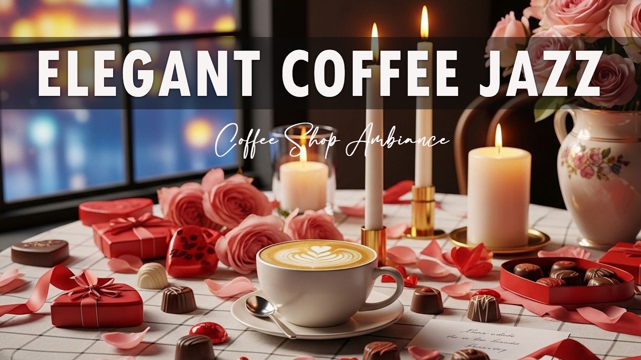 Elegant Coffee Jazz 🍫💕 Coffee Shop Ambiance -  Sweet Cafe Music for  Start the Day