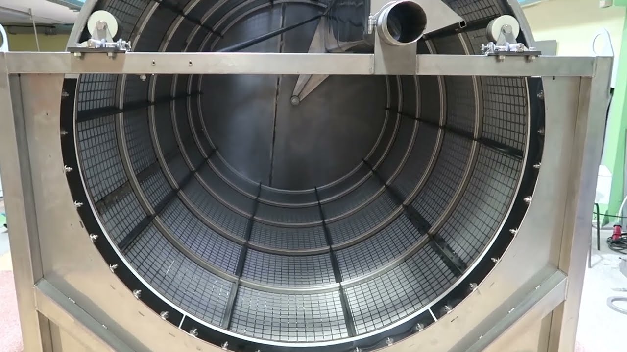 Operation of a new drum filter. Take a look at the final run-in and packaging of the drum filter