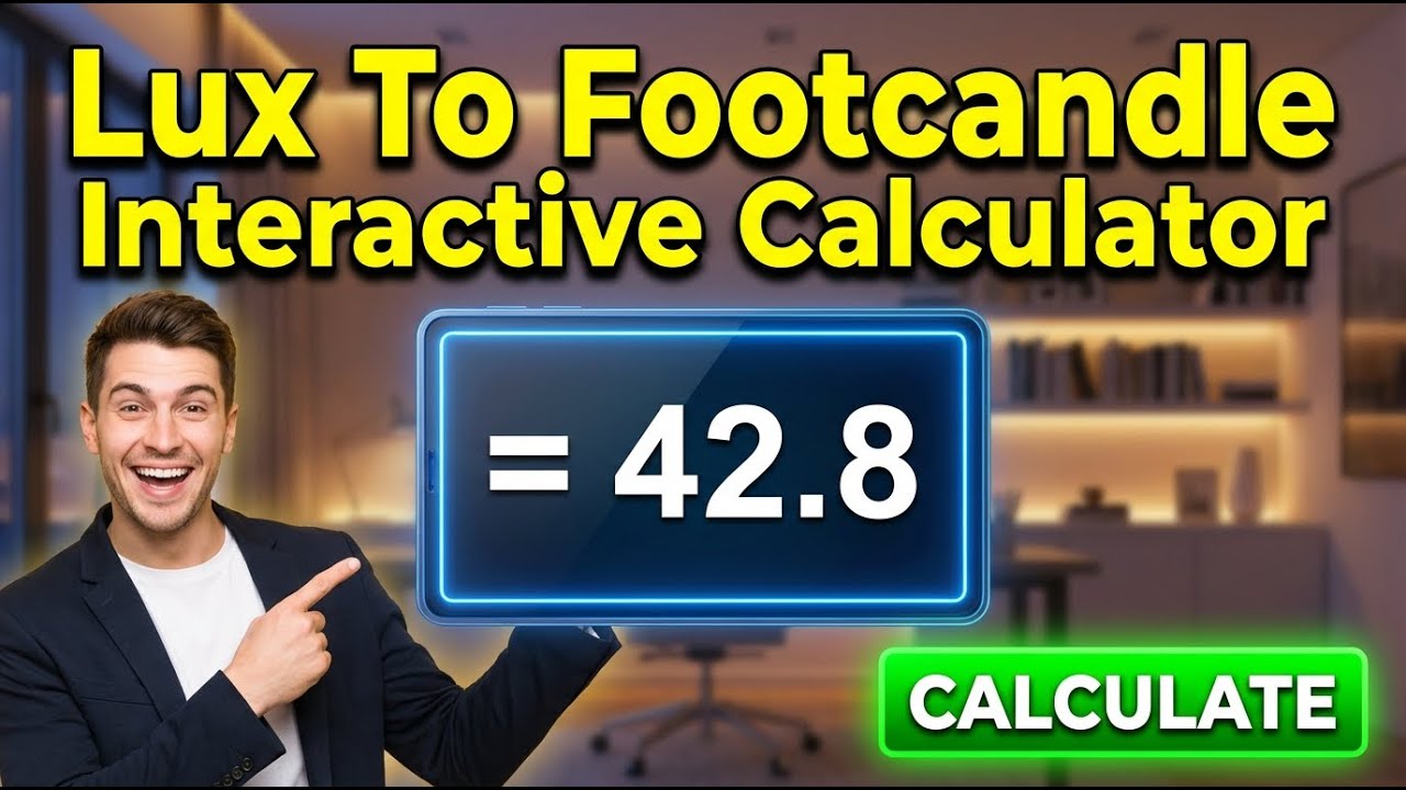 Lux To Footcandle Calculator &mdash; How to Use It | Engineering Tool