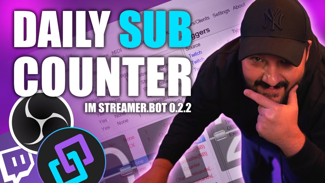 Wie baue ich einen Daily Sub Counter im #streamerbot und #obs? 2024