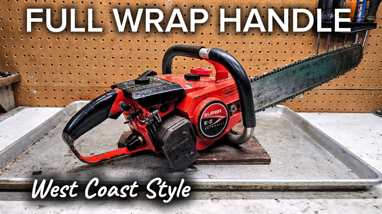 Hard To Find WEST COAST Homelite Super EZ Automatic Chainsaw Full Wrap Handle