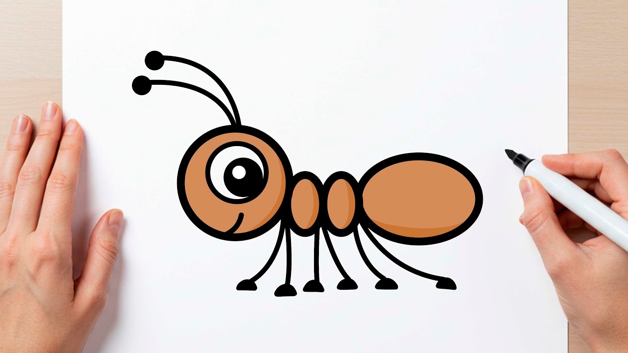 COMO DESENHAR UMA FORMIGA FÁCIL