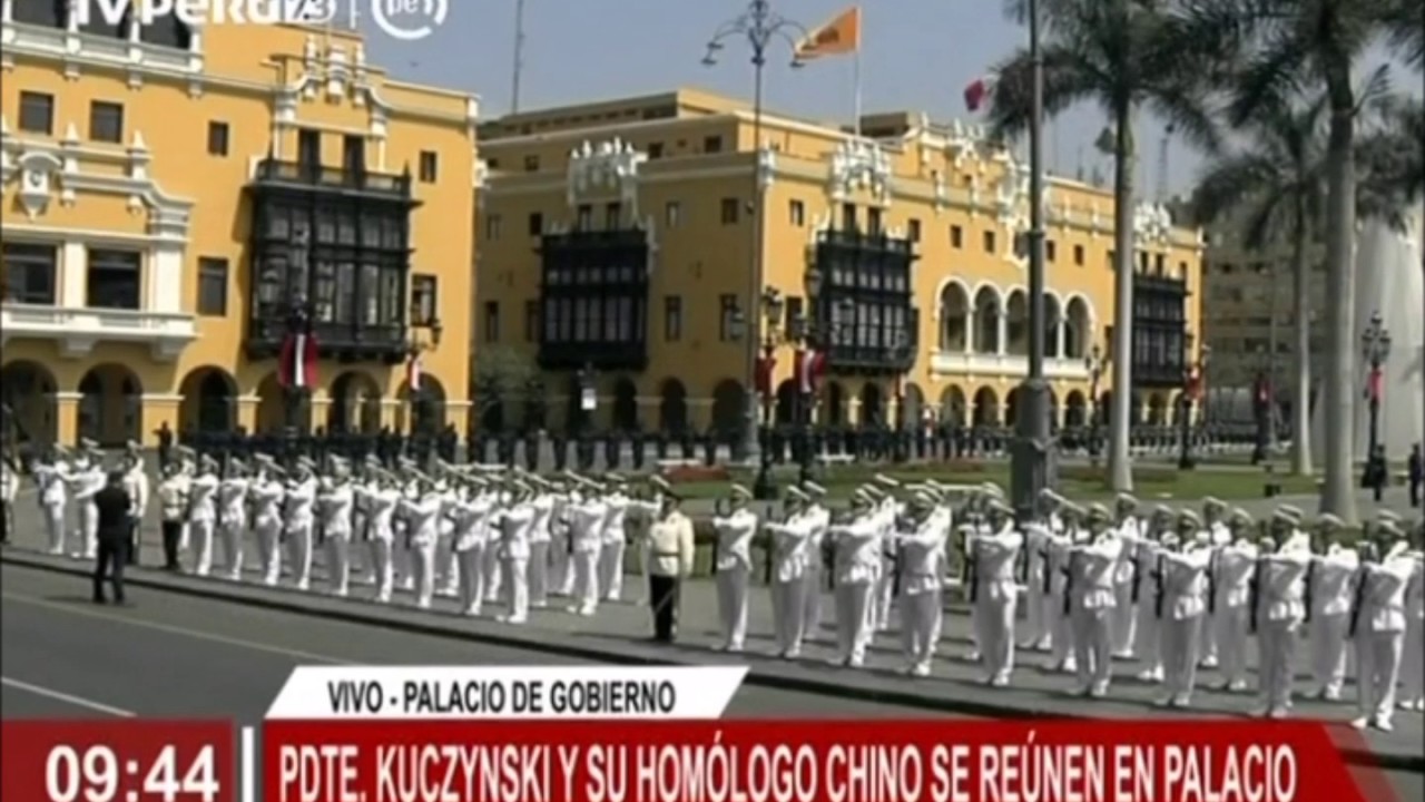Jefe de Estado recibe a mandatario chino en Palacio de Gobierno