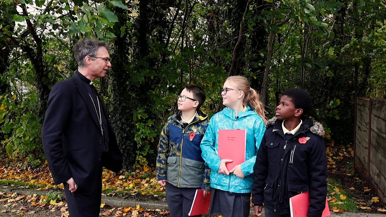 Why Remembrance Matters: Bishop Philip with Pupils from Cuerden Church School