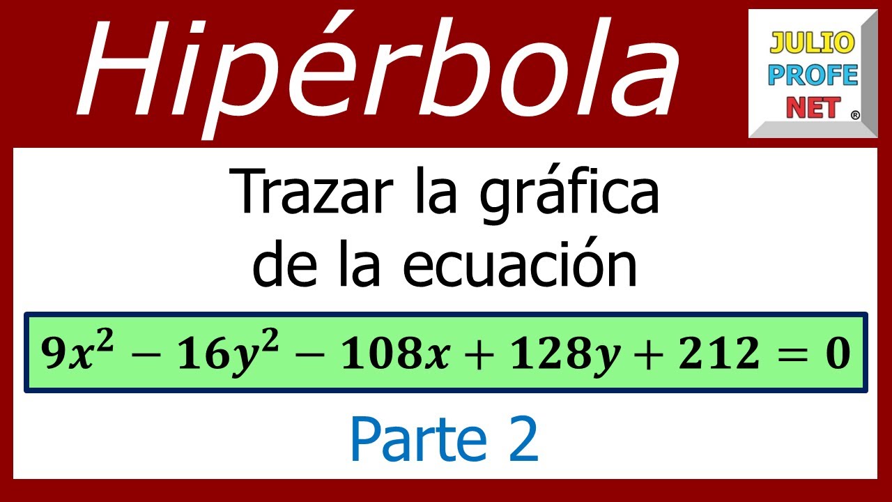 Ejercicio 1 de HIPÉRBOLA (Parte 2)