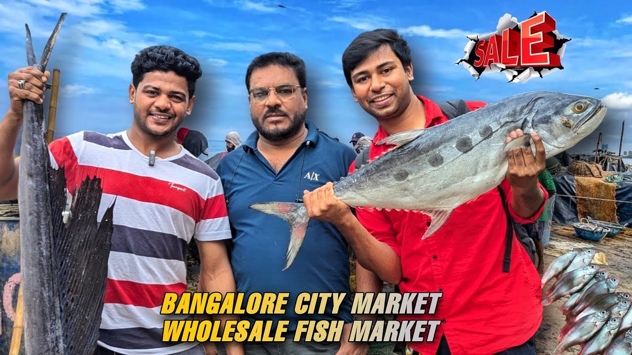 Bangalore City market fish bazaar everything at wholesale prices, complete detail video