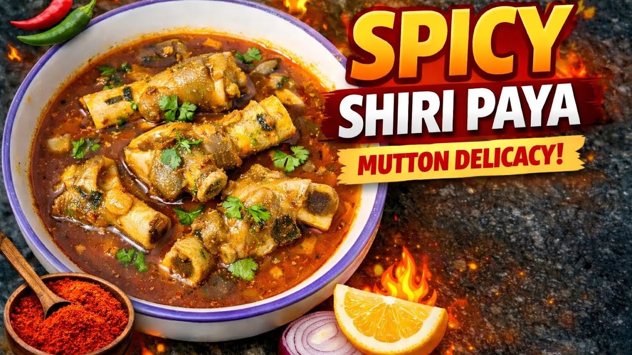 🔥 Spicy Shiri Paya Recipe | Hotel Style Bakre Ka Paya Ghar Par 😋#recipe #food #dailyvideo 