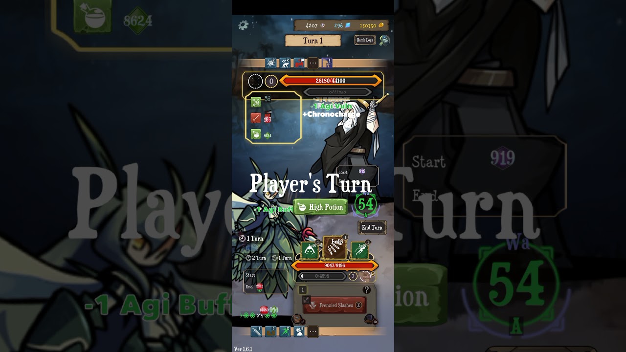 Jobmania Eternal Dungeon: Yggdrasil (Lvl 22) vs Barbarossa (Floor 490)