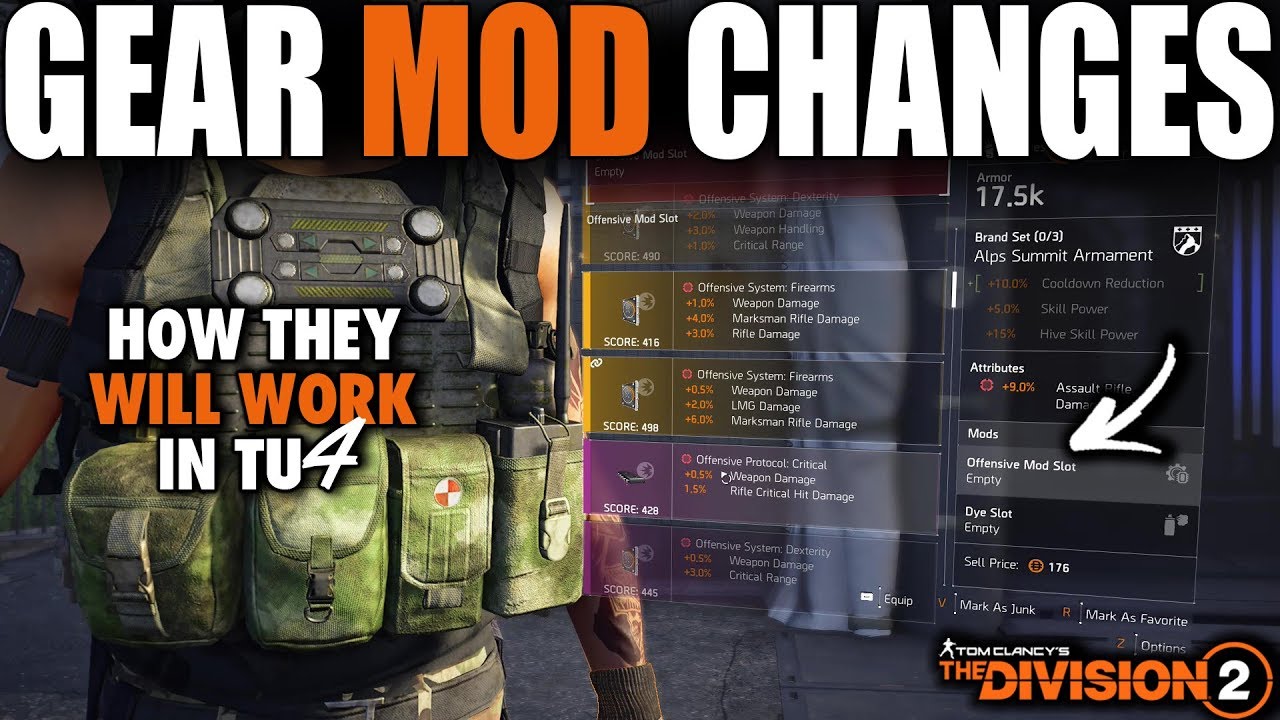 HOW DIVISION 2 GEAR MODS WILL WORK IN TITLE UPDATE 4 | IS THIS A BUFF OR NERF TO GEAR MODS?