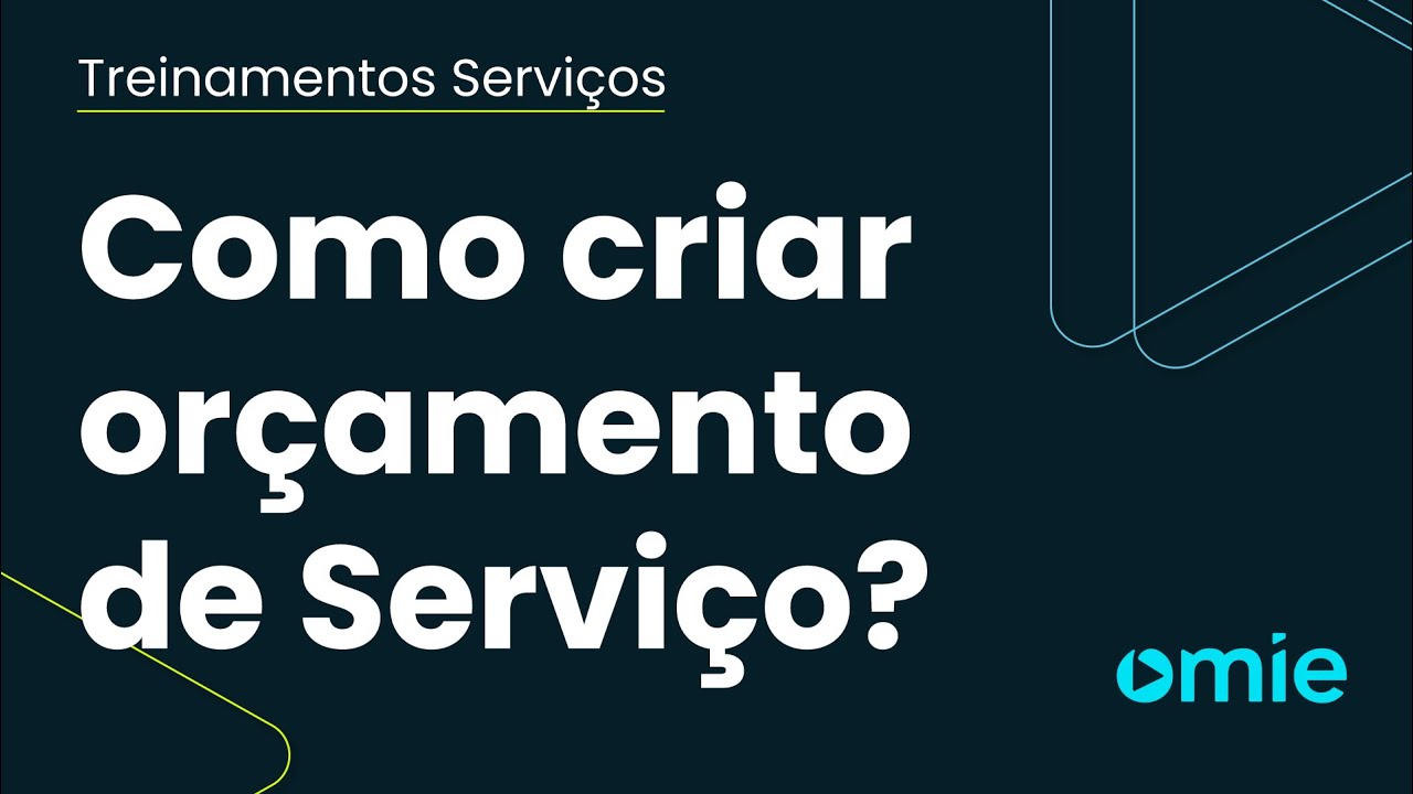 Como criar orçamento de Serviço?