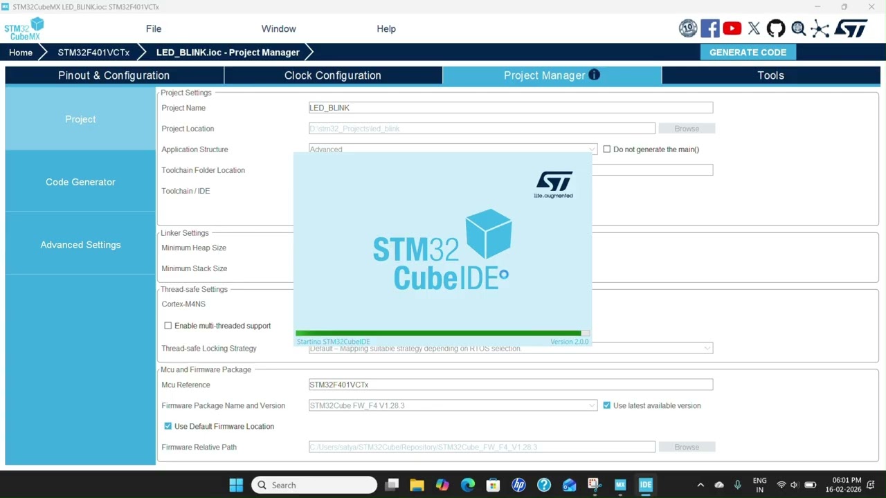 getting started with stm32cubeide