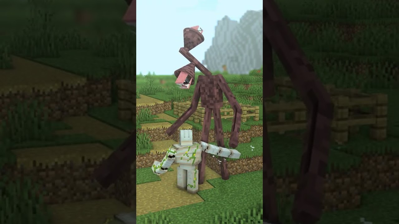 Siren Head VS Iron Golem #Shorts