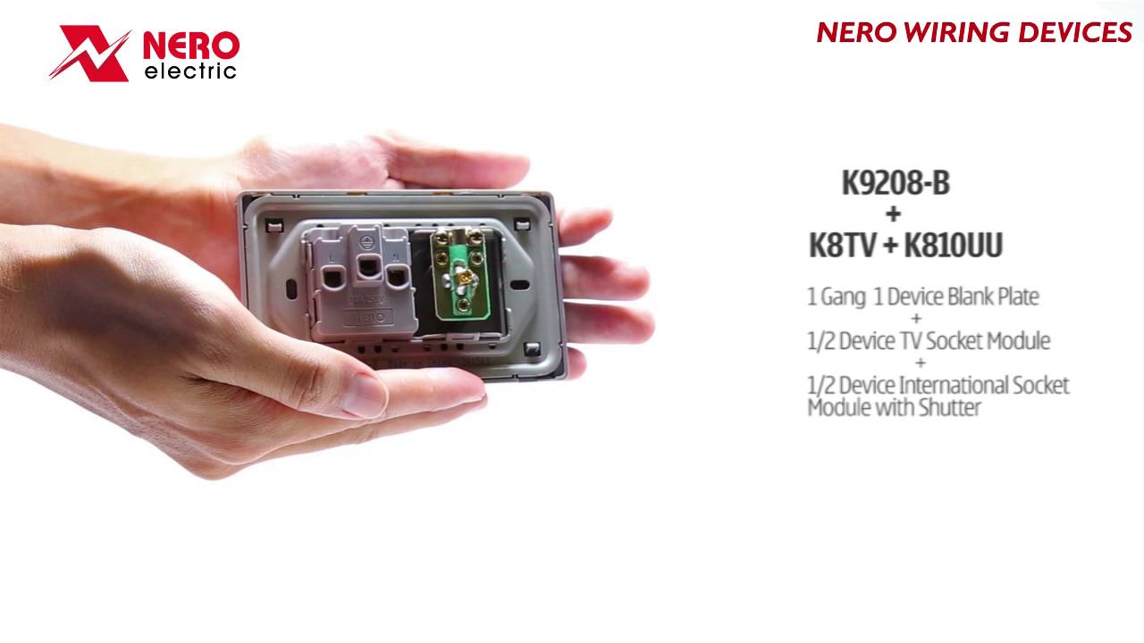 NERO WIRING DEVICES CRYSTAL K9208-B + K8TV + K810UU