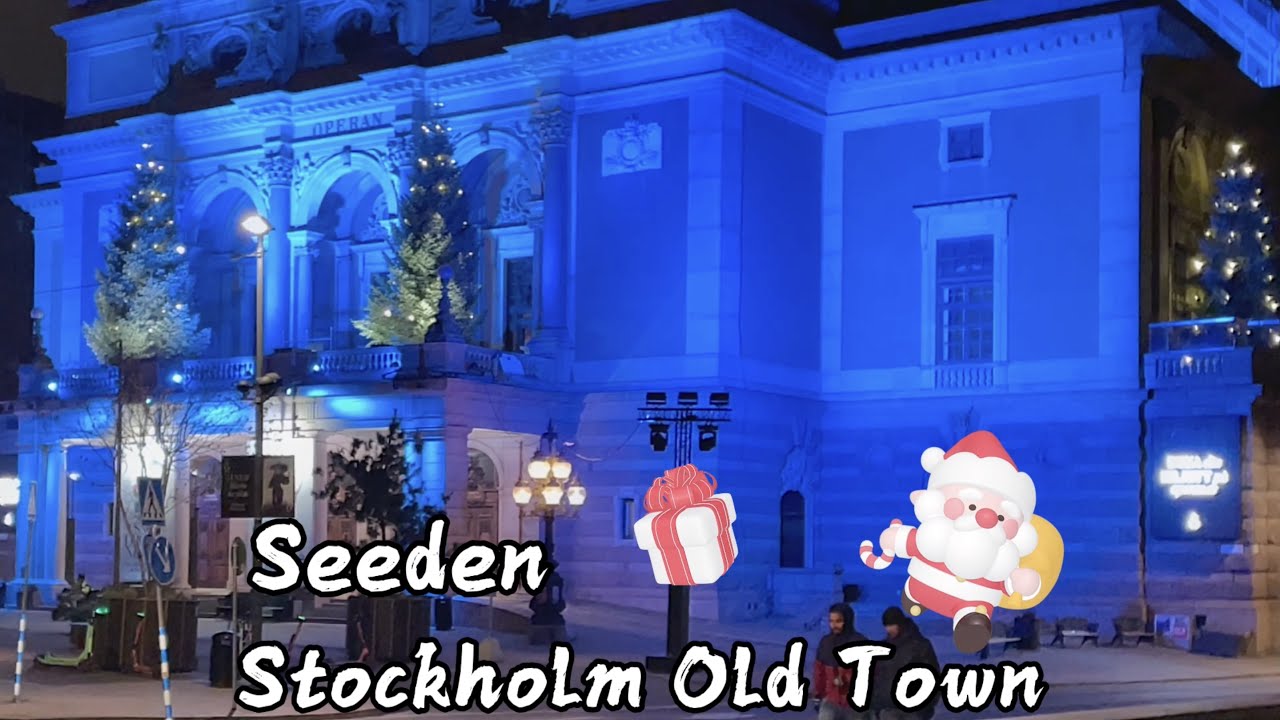 Stockholm, Gamal stad,The old town of Sweden has a strong Christmas atmosphere。瑞典首都老城區聖誕裝飾