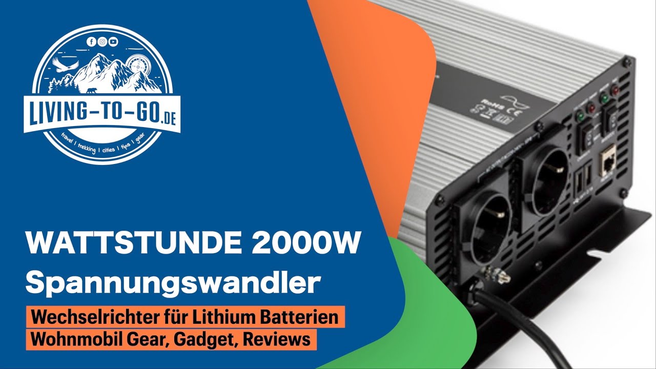 WATTSTUNDE 2000W Spannungswandler für Lithium Batterien