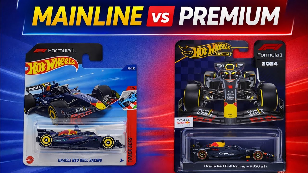 HOT WHEELS RED BULL RACING F1 VERGLEICH PREMIUM & MAINLINE FORMEL 1 VON 2025 