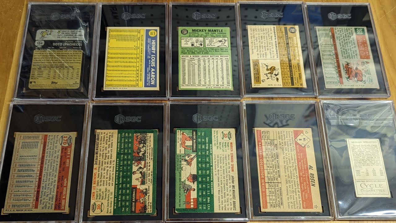SGC Reveal #8: 10 Cards, Mostly Vintage Baseball - Nice Results!