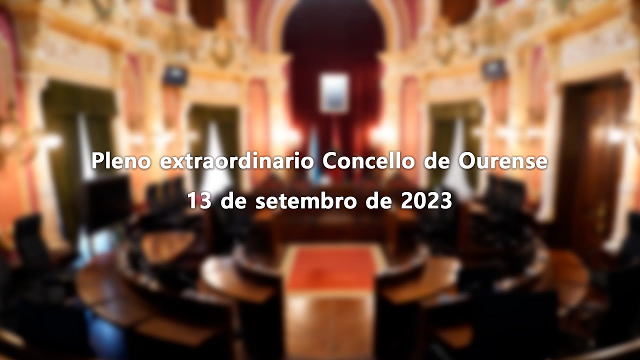 Pleno extraordinario Concello Ourense 13-9-23