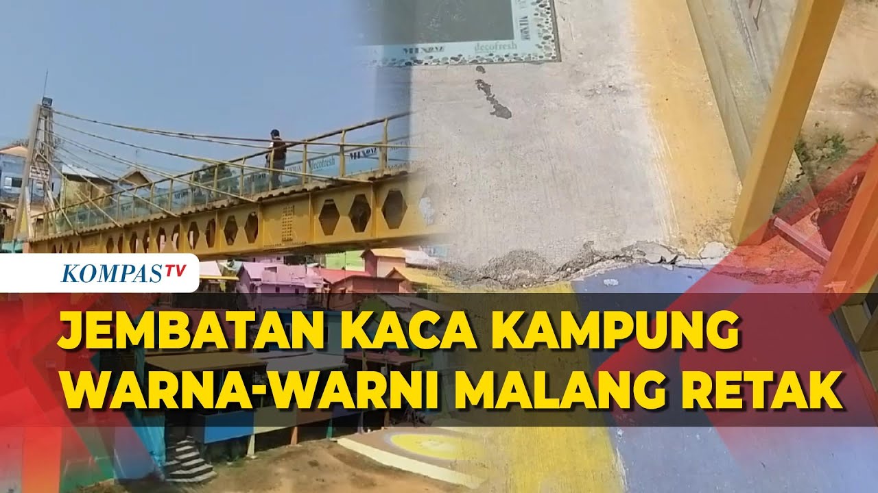 Awas! Jembatan Kaca Kampung Warna-warni Malang Retak