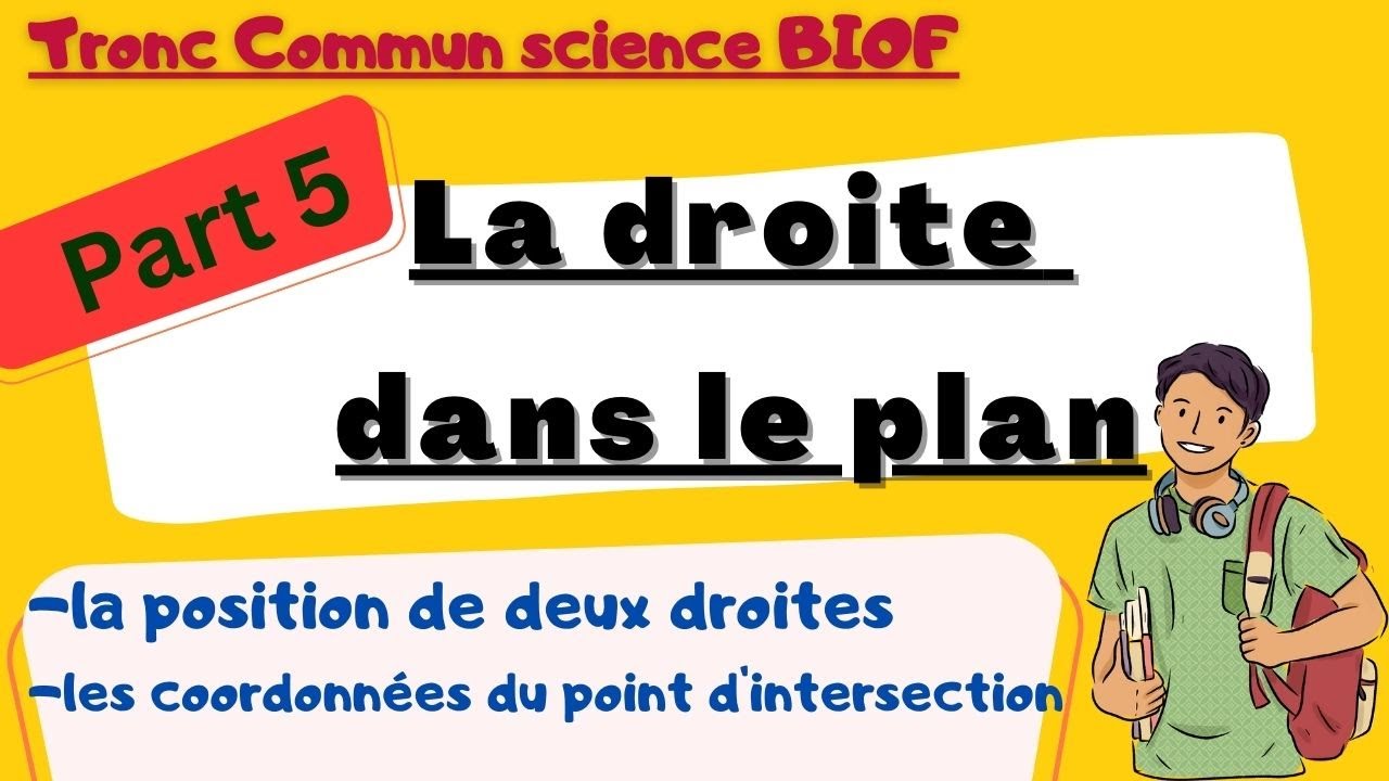 la droite dans le plan tronc commun : part 5