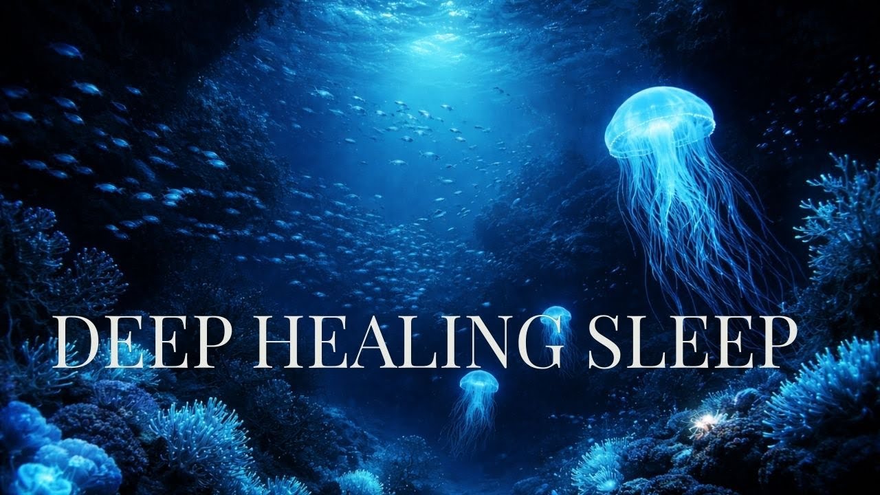 Deep Sea Sleep Frequencies 🌊 432Hz + 528Hz + 741Hz | 8 Hours Bioluminescent Ocean
