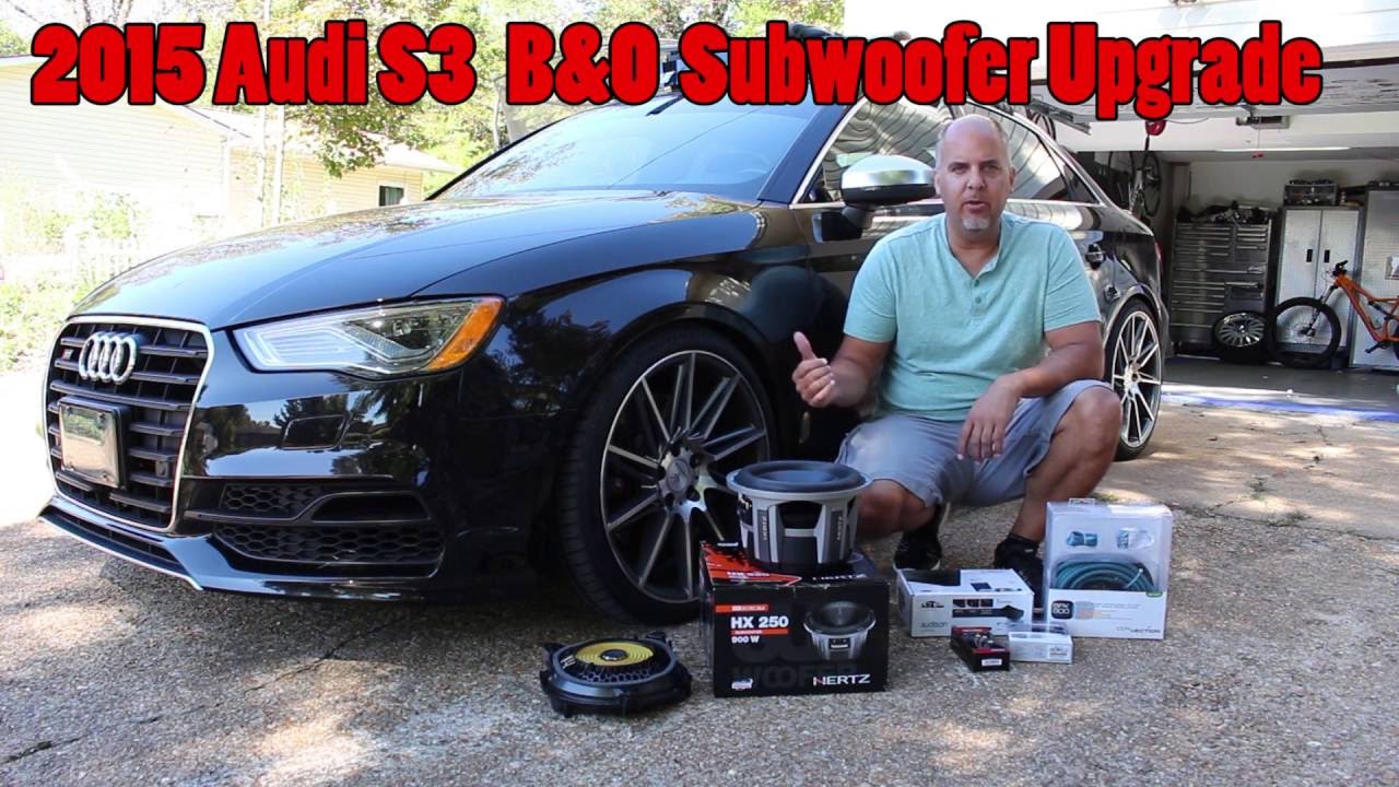 2015 Audi S3 B&O Subwoofer upgrade 10 inch Hertz, Audison amp install walk through