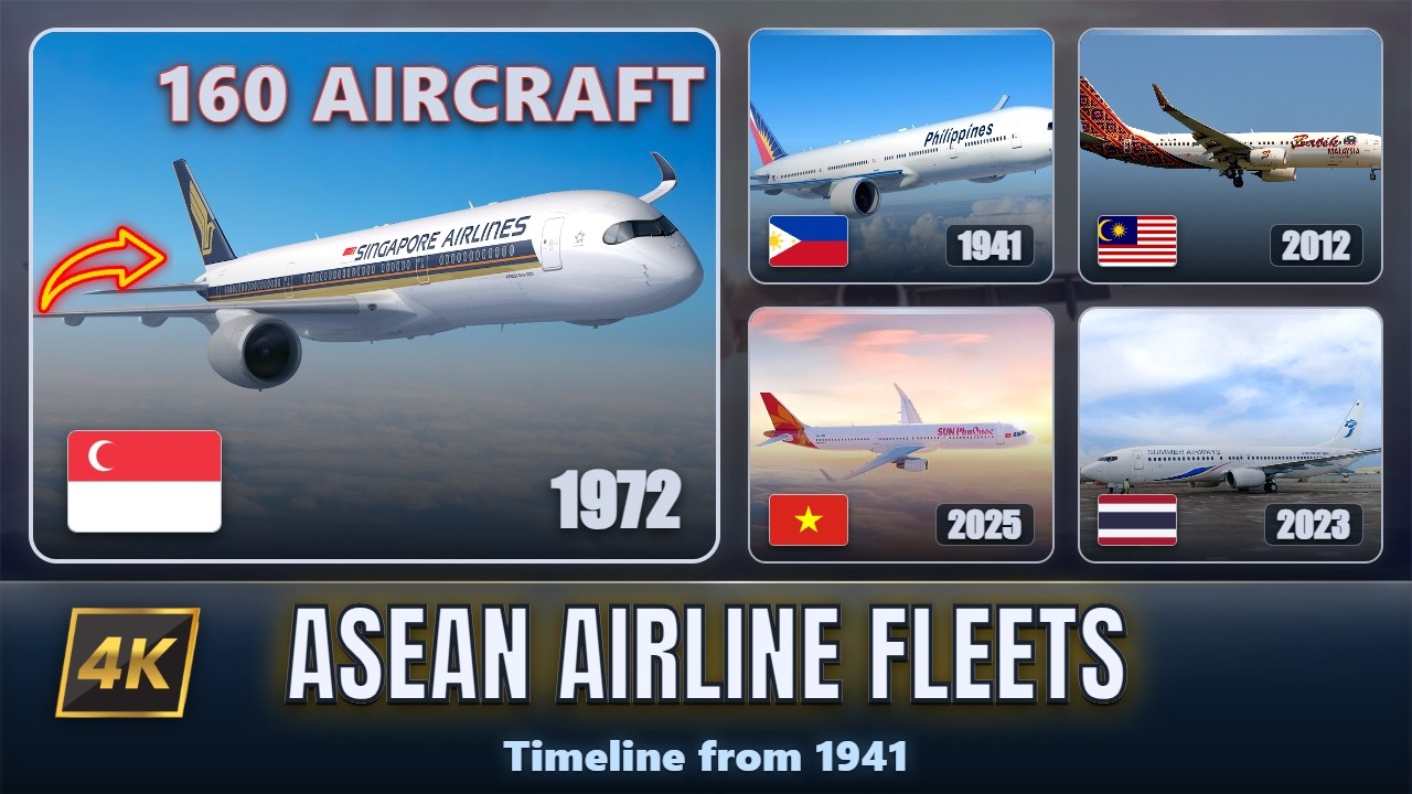Largest Airlines in Southeast Asia by Fleet Size | Timeline Ranking
