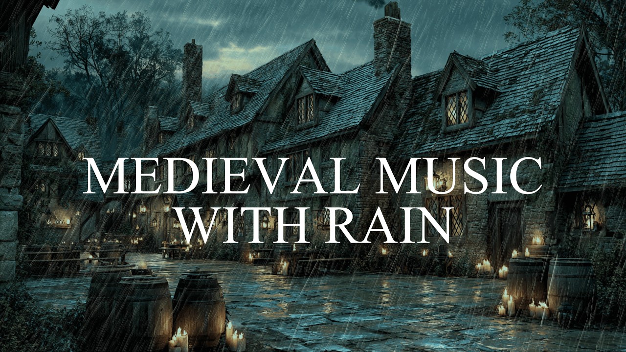 Heavy Rain & Medieval Music | Calm Your Mind & Sleep Faster