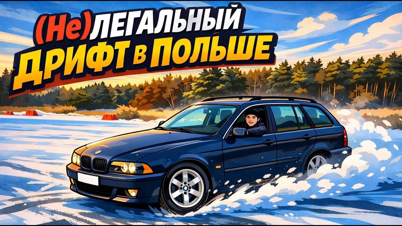 (Не)легальный дрифт в Польше, разбили BMW E39