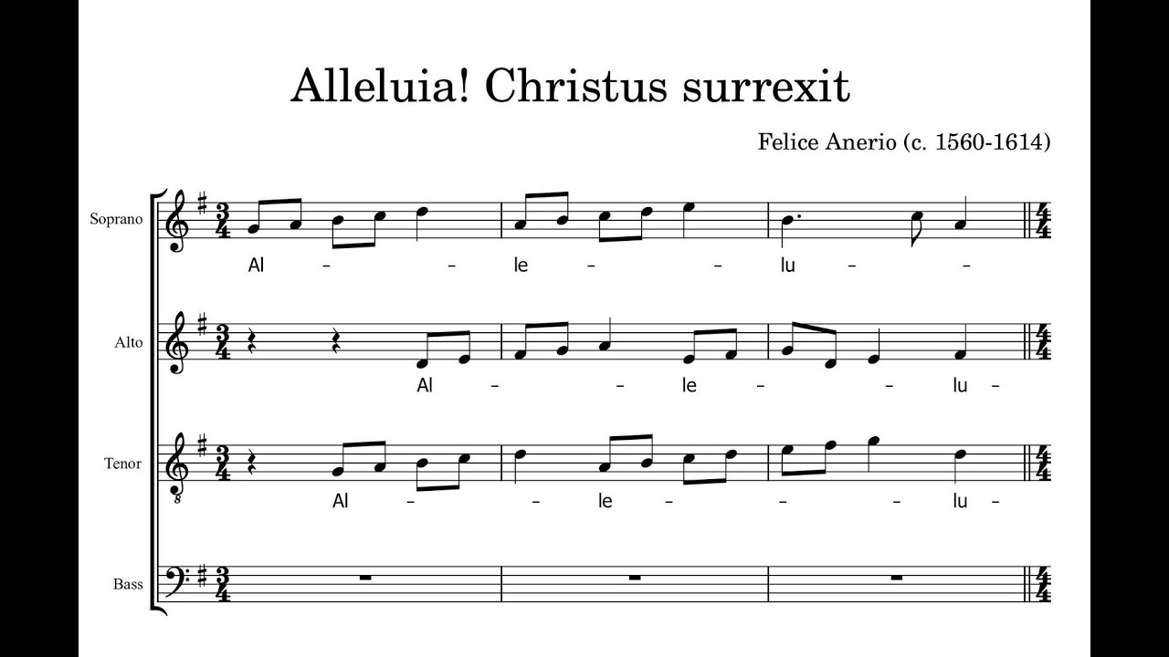 Anerio, Felice  (1560 - 1614) Alleluja ! Christus surrexit.