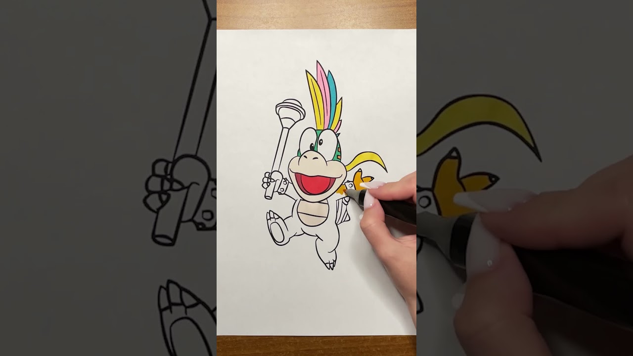 Coloring Lemmy Koopa | Super Mario