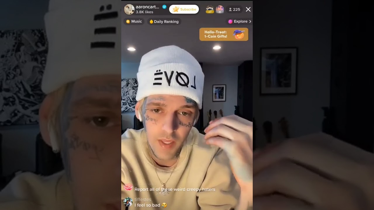 aaron carter answers questions from chat #aaroncarter
