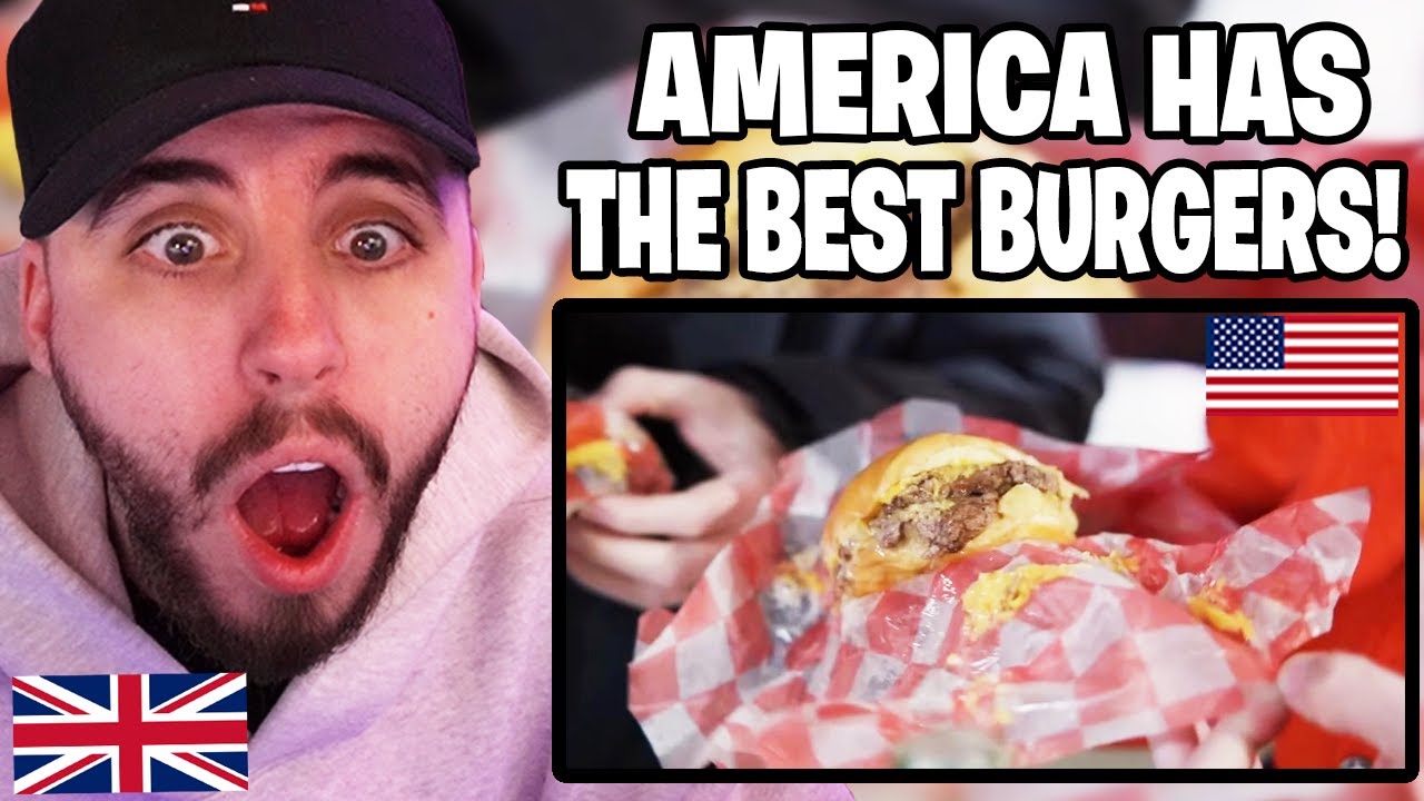 Brit Reacts to Brits try the best Burgers in America!
