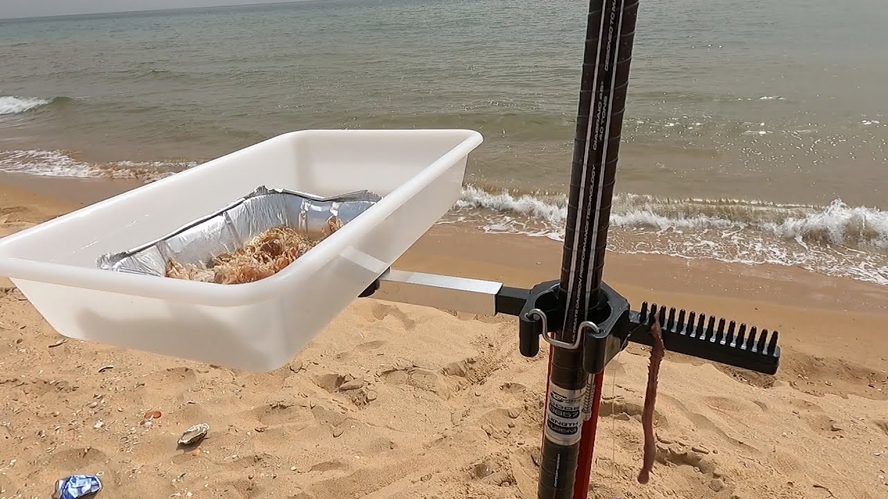 PESCA SURFCASTING SOPORTE CAÑA CON ACCESORIOS