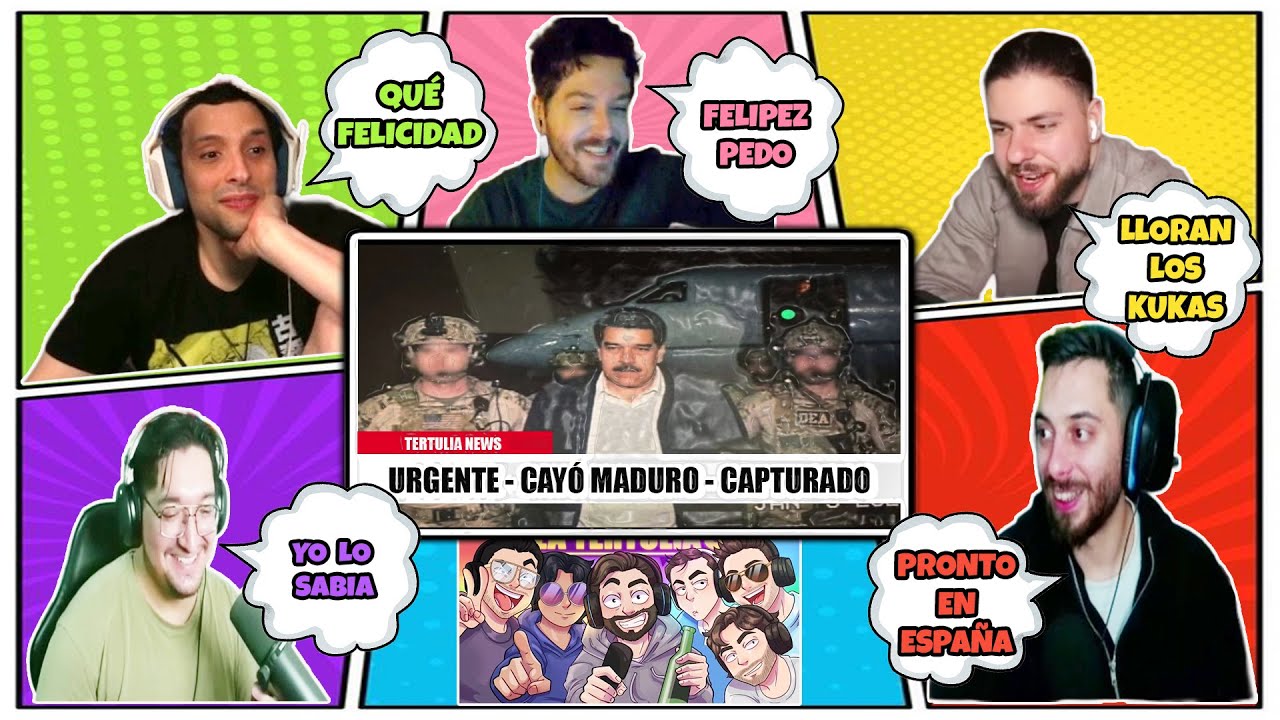 LA TERTULIA DISCUTE LA CAÍDA DE LA DICTADURA DE MADURO Y DE LA TERRIBLE OPINIÓN DE ALGUNOS  STREAMER
