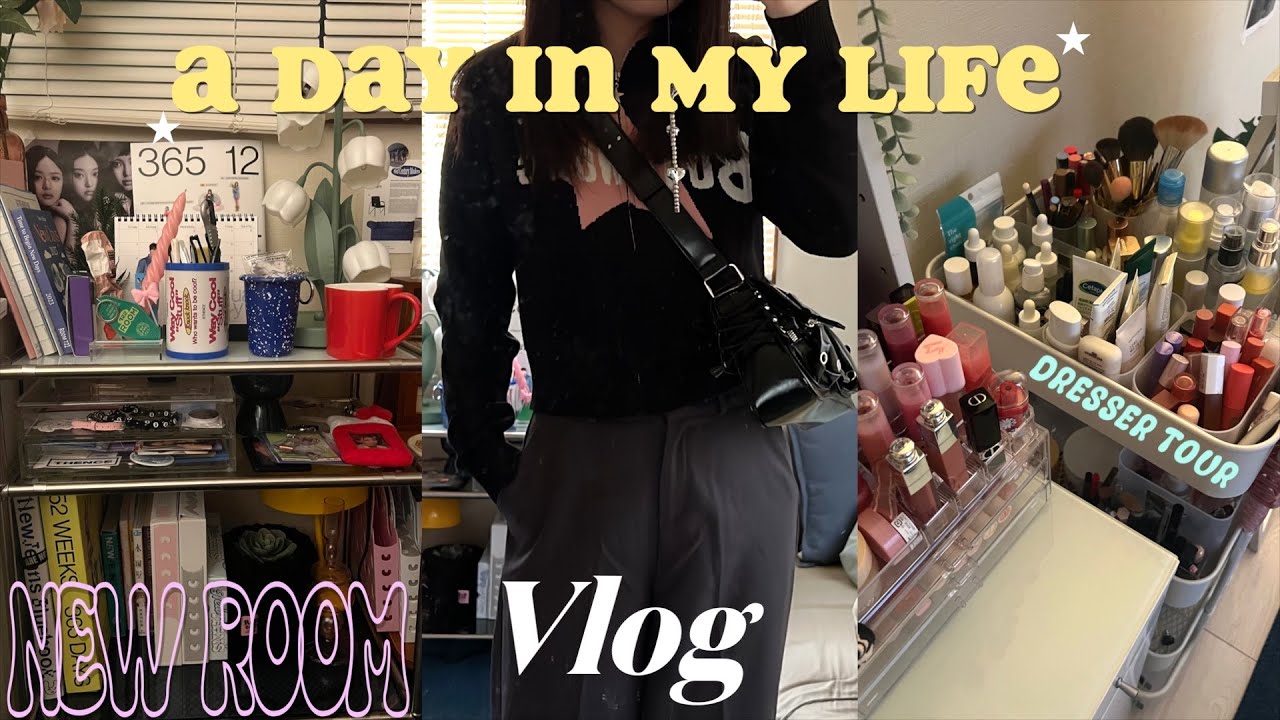 \VLOG/年始明けでも物欲が止まらん_部屋の掃除して模様え/SONA2万円分,一人時間満喫,コスメ収納