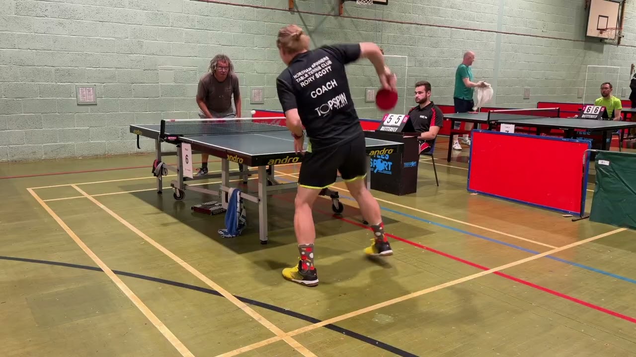 Rory Scott Vs Tony Morris Horsham Spinners TTC 2 Star Burgess Hill Quarter Final Veterans 19/10/25