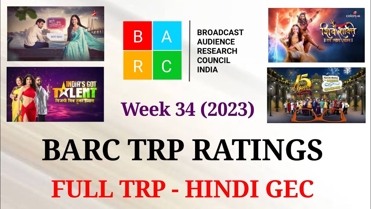 BARC TRP Ratings Week 34 (2023) : Full TRP Report