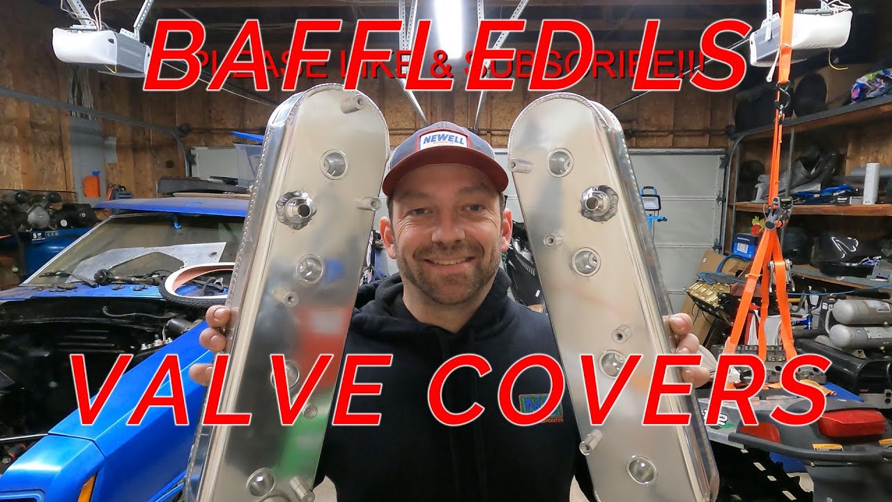 Amazon LS valve covers with custom baffling and AN breathers