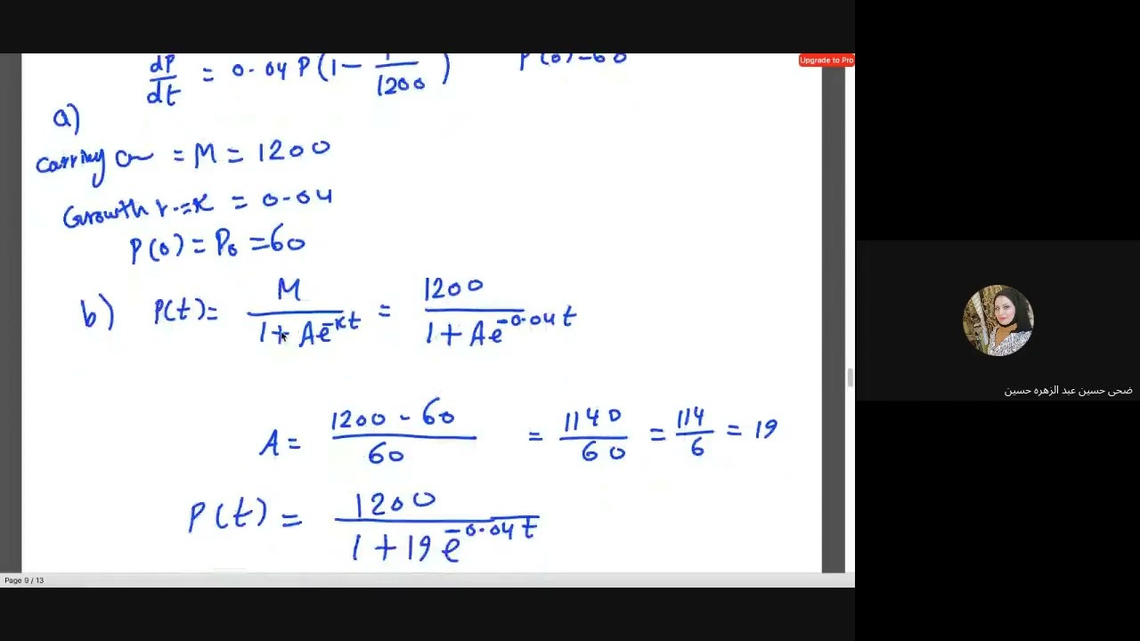 Exercises Chapter Two(Single Species) Solutions