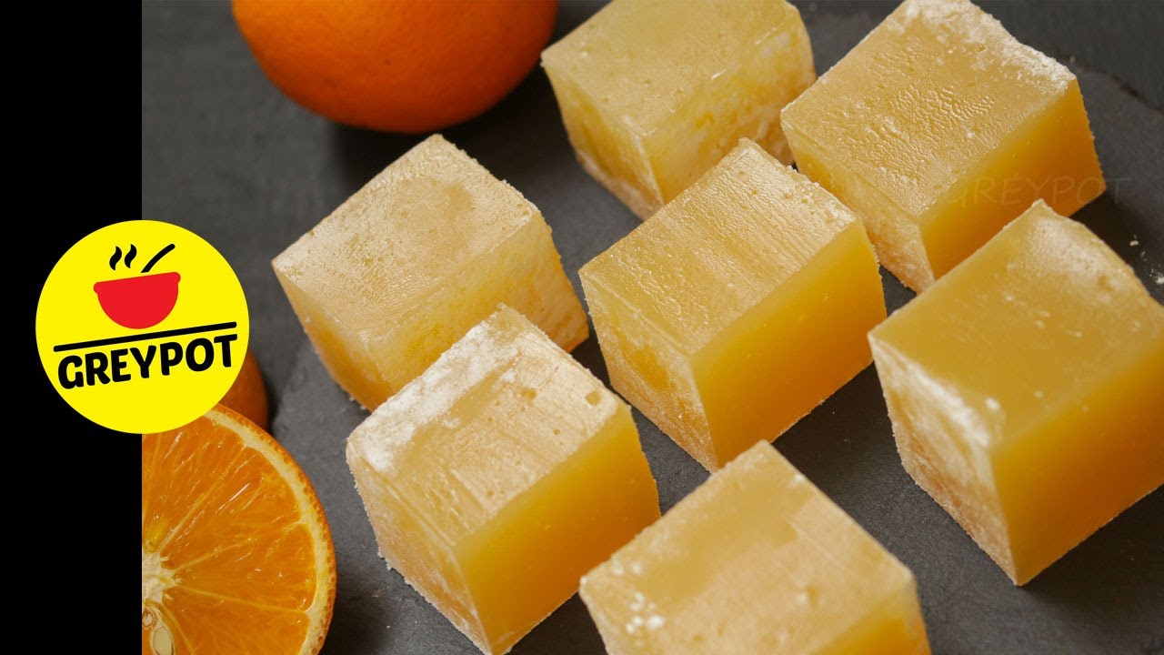 Orange Turkish Delight | Orange Lokum | No Artificial Colour | No Gelatin | No Agar Agar