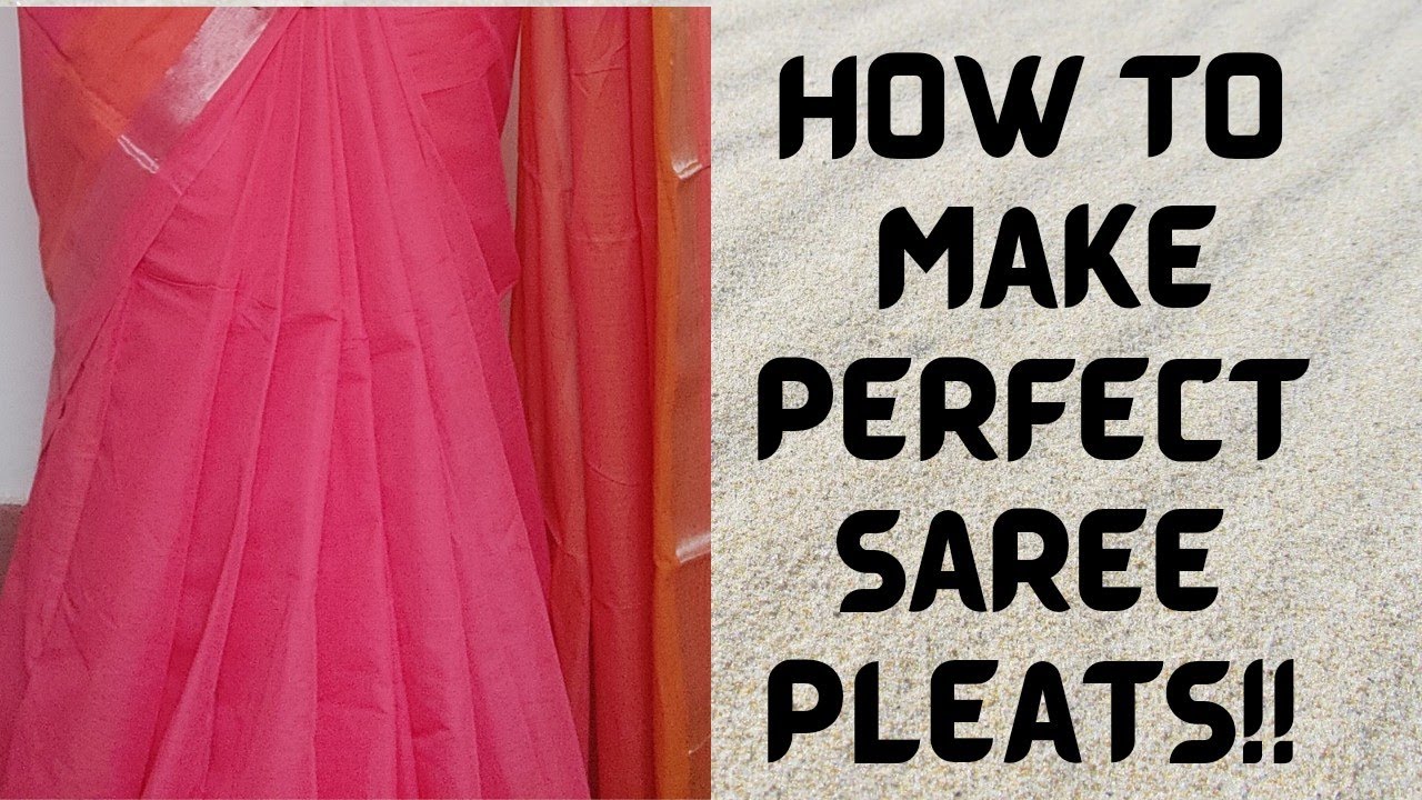 How to make saree pleats | Making saree pleats step by step