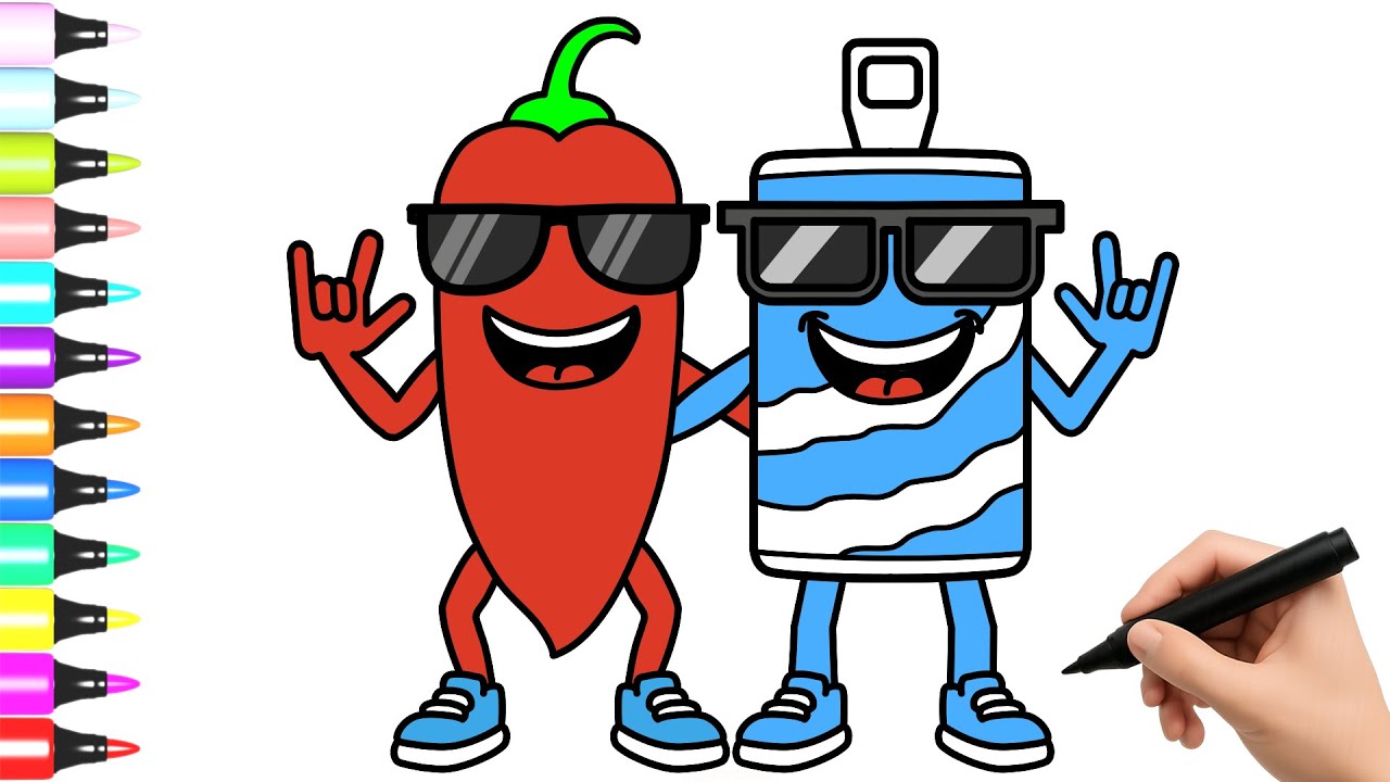 Como Dibujar a CHILLIN CHILLI & SWAG SODA - Steal a Brainrot ROBLOX
